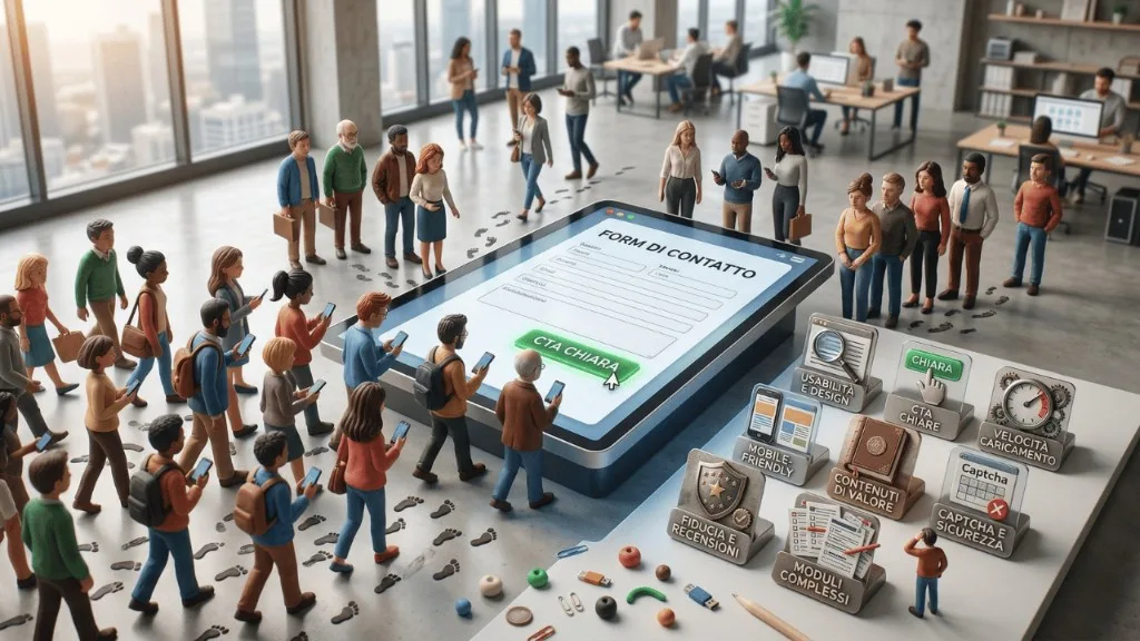 Immagine di copertina dell'articolo "Il tuo sito riceve traffico ma non genera contatti? 7 motivi da controllare subito" — categoria STRATEGIA