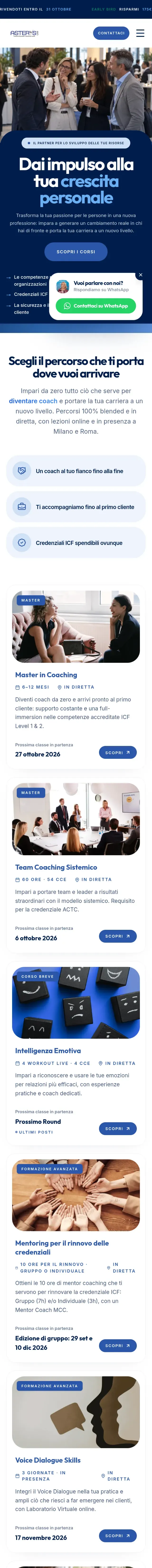 Anteprima del sito Asterys Lab su telefono